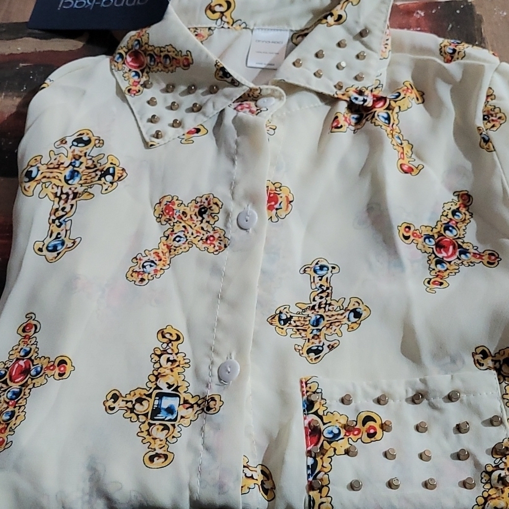 vintage style blouse bottom down long sleeve